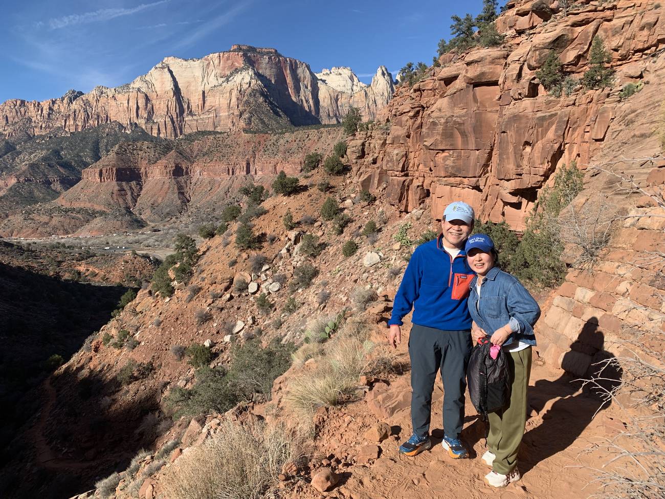On the trail above the valley